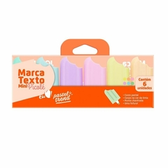 Kit MARCA TEXTO MINI PICOLE PASTEL TREND ESTOJO C/6 CORES JOCAR OFFICE