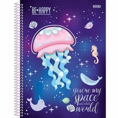 Be Happy Caderno Universitário Espiral - 160 folhas