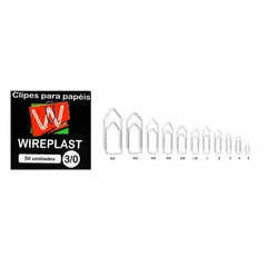 Clips Para Papel 1 caixa com 50 Unidades Wireplast -