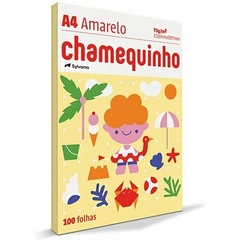 Papel sulfite Amarelo A4 75g 210mmx297mm Chamequinho PT 100 FL