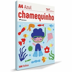 Papel sulfite Azul A4 75g 210mmx297mm Chamequinho PT 100 FL