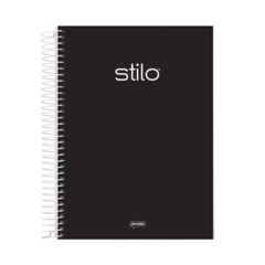 Caderno Universitário Capa Dura 10 Matérias Preto -Stilo -Jandaia - 1 Unidade