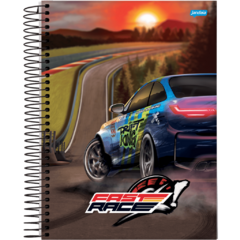 Caderno Univesitário Capa Dura 1 Matéria 80 Folhas Fast Race - 1 unidade