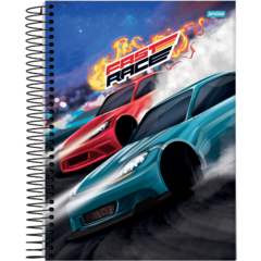 Caderno 1/4 Capa Dura 80 Folhas Fast Race - 1 unidade na internet