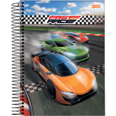 Caderno 1/4 Capa Dura 80 Folhas Fast Race - 1 unidade - loja online