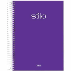 Caderno Universitário Capa Dura 10 Matérias Roxo Neon Stilo Jandaia - 1 Unidade