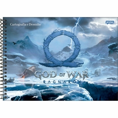 Caderno De Desenho E Cartografia Capa Dura 80 Folhas God Of War Jandaia - 1 Unidade