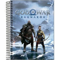 Caderno Universitário Capa Dura 15 Matérias 240 Folhas God Of War Jandaia- 1 Unidade