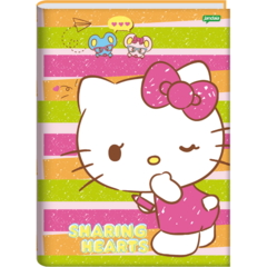 Caderno Brochura 1/4 Capa Dura 80 Folhas Hello Kitty - 1 unidade na internet