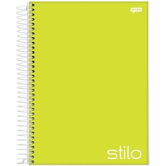 Caderno Universitário Capa Dura 10X1 200 Folhas - Verde limão Stilo - Jandaia - 1 Unidade