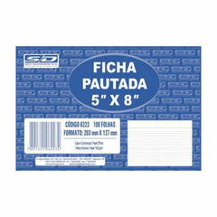 Bloco Ficha Pautada 203x127mm 100Fls