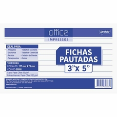 BLOCO FICHA PAUTADA 127X76MM 100FLS