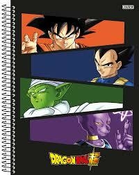 Dragon Ball Caderno Universitário Espiral 10 materias 160 folhas - SD