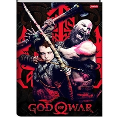 Caderno Brochurão Capa Dura 80 Folhas God Of War - Jandaia- 1 unidade