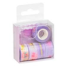 Fita adesiva washi tape - mini dispenser - 12mmx3m - 5 rolos + 1 dispenser - comprar online