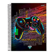 CADERNO ESPIRAL UNIVERSITÁRIO 15X1 240 FOLHAS PLAYER - 1 UNIDADE - loja online