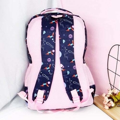 Mochila Feminina Escolar Universitária Estampada C/Bolsos - comprar online