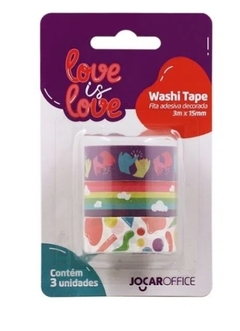 Washi Tape Love Is Love Abstrato 15Mmx3M 3 Und Jocar Office