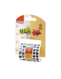 Blister c/ 3un Fita adesiva washi tape - pet - 15mmx3m - - comprar online