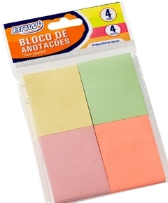 Bloco smart notes 38x51mm- colorido pastel - 50fls - 4blocos