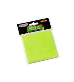 Bloco smart notes 76x76mm- verde neon - 100fls - 1bloco