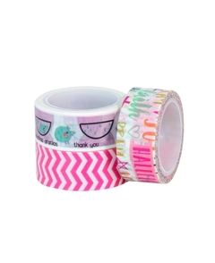 Fita adesiva washi tape - rose - 15mmx5m - caixa c/ 5un - comprar online