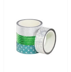 Fita adesiva washi tape - textures - 15mmx5m - 1 caixa c/ 8un - comprar online