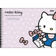 Caderno Cartografia e desenho - Capa Dura 80 Folhas Hello Kitty - unidade