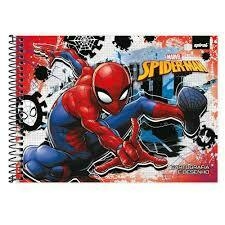 CADERNO CARTOGRAFIA E DESENHO CAPA DURA 80 FOLHAS MARVEL HOMEM ARANHA - unidade