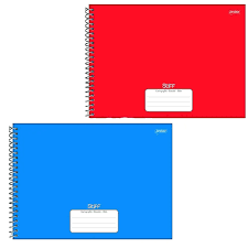 Caderno Cartografia Capa Dura 80 Folhas Stiff Vermelho Slim - unidade