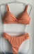 Conjunto Top Transpassado Canelado Laranja