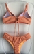 Conjunto Top Transpassado Canelado Laranja - comprar online