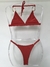 Conjunto Cortina C/Base Vermelho