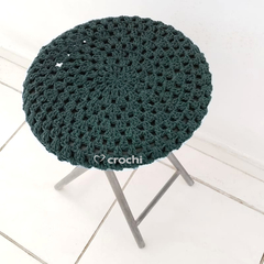 Capa furadinha de banqueta 28cm em crochê - Cor a Escolher - Crochi Crochê