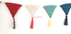 Varal Bandeirinhas com Tassel Crochê - Cor a escolher - comprar online