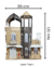 Casa De Muñecas Modelo Torre De 1,15 Mts Mdf 5,5mm En Color - comprar online