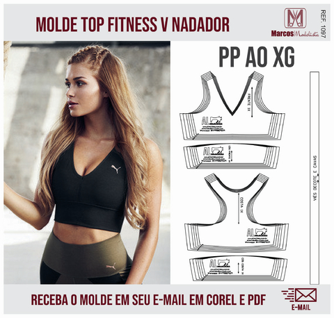 Molde Top Fitness 1097 - Comprar em Marcos Modelista