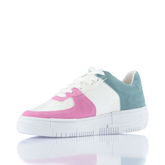 Sneaker Flatform em Branco, Rosa e Azul. - comprar online