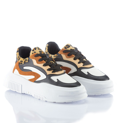 Sneaker Flatform em Branco, Preto, Canela, Bege e Onça. - comprar online