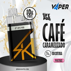 Life pod sk 14ml de líquido caramel coffe aprox 10k