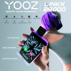 Yooz linkx 25000 puff inteligente (conexión al celular) Strawberry ice - comprar online