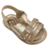 Sandália Com Aplique Laço Metalizado Carinha de Nenê