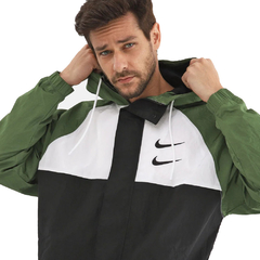 Jaqueta Nike Double Swoosh Preto e Verde