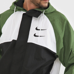 Jaqueta Nike Double Swoosh Preto e Verde - Sena Company | Moda Streetwear