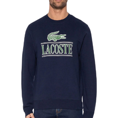 Moletom Lacoste Escrita Azul Escuro