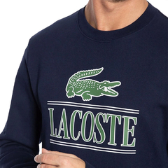 Moletom Lacoste Escrita Azul Escuro - comprar online