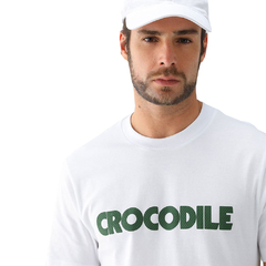 Camiseta Lacoste Crocodile Branca na internet