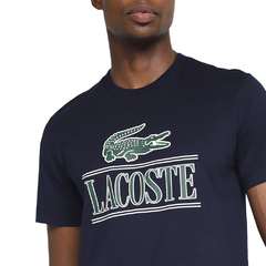 Camiseta Lacoste Vintage Azul Escuro na internet