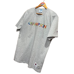 Camiseta Champion Letreiro Cinza