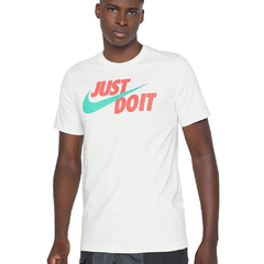 Camiseta Nike Just do It Branca e Laranja